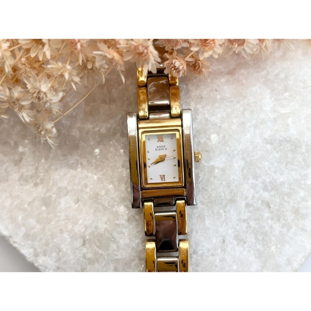 Anne Klein II Dual Toned 10/4549 Bracelet Vintage Wristwatch - 17mm - WORKS! - Picture 14 of 14